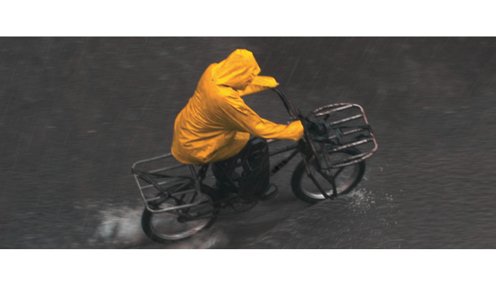 fietsen in regen