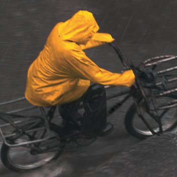 fietsen in regen